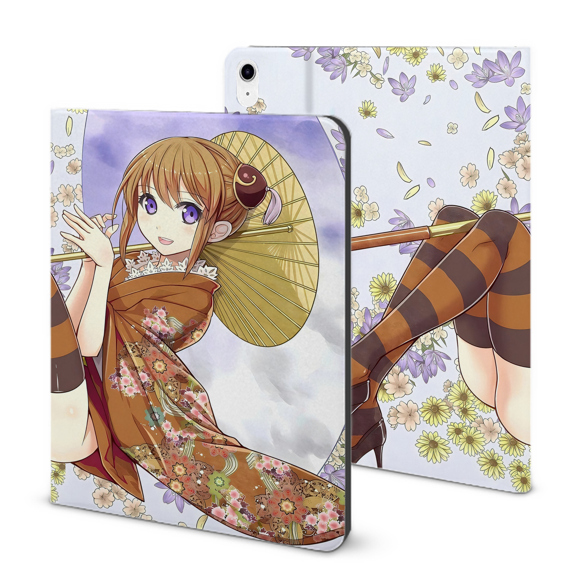 （画像用） ぎんたま 坂田銀時（さかたぎんとき） 神楽 志村新八（しむら しんぱち） GINTAMA Sakata Gintoki Kagura Shimura Shinpachi IPad ケース ブック型 PUレザー TPU 耐衝撃 軽量 薄型 ペン収納なし 全面保護 IPad 各モデル対応